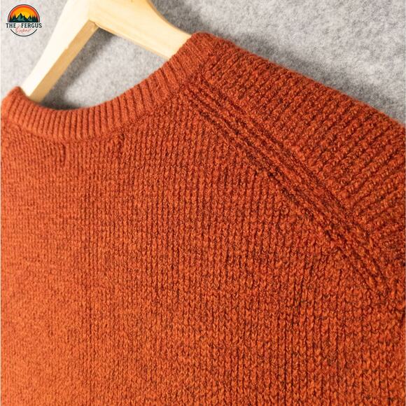 Banana Republic Pullover Sweater Burnt Orange Cotton Blend Long Sleeve Men Sz XL - Picture 4 of 12